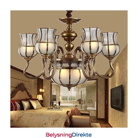 Lysekrone Tradisjonell Klassisk Rustikk Lodge Metall