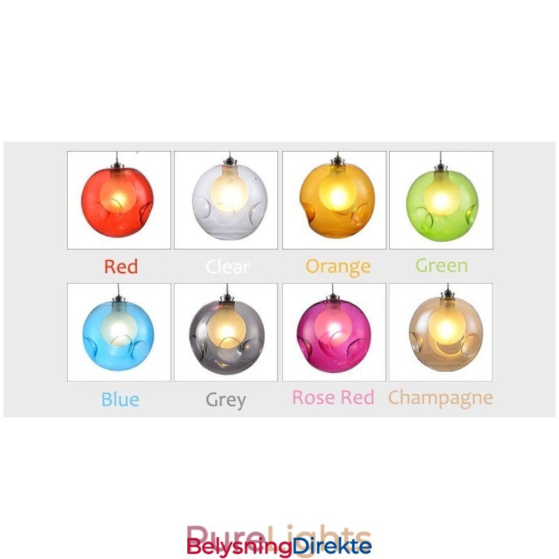 Kreativ Nordisk Farge Gjenoppretter Gamle Måter Gullfiskskål Glass Kreativ Dråpelampe Lys (Hvis Du Bestiller Flere Glasskuler, Kommer Den Med Én Anhengslampe) (Vennligst Velg Antall Og Farge På Glasskulen Nedenfor)