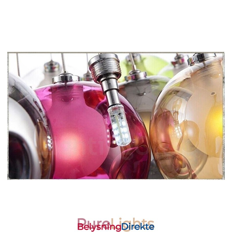 Kreativ Nordisk Farge Gjenoppretter Gamle Måter Gullfiskskål Glass Kreativ Dråpelampe Lys (Hvis Du Bestiller Flere Glasskuler, Kommer Den Med Én Anhengslampe) (Vennligst Velg Antall Og Farge På Glasskulen Nedenfor)