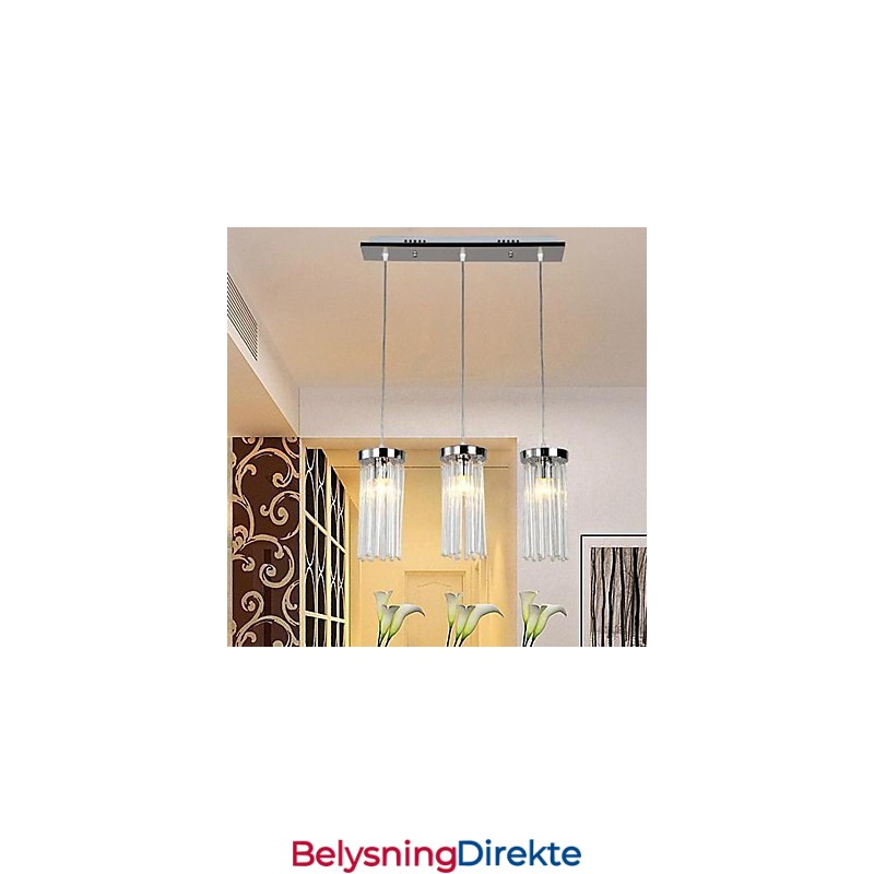 Moderne Og Moderne Krystallkrommetallpendellampe