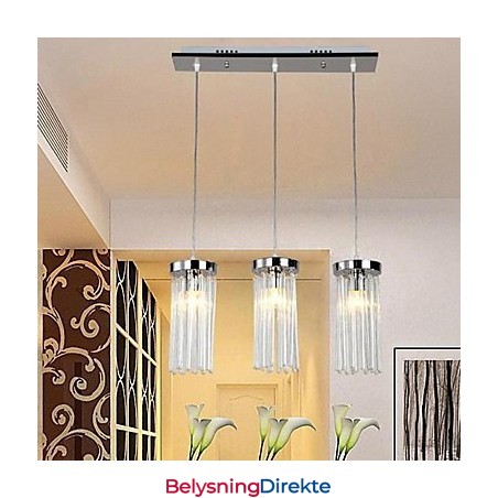 Moderne Og Moderne Krystallkrommetallpendellampe