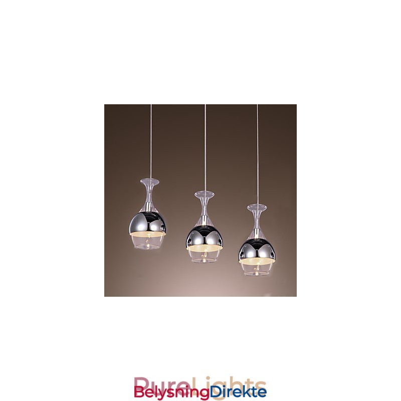 Kreativ Anhengslampe I Fransk Stil Med 3 Lys I Form Av En Beger