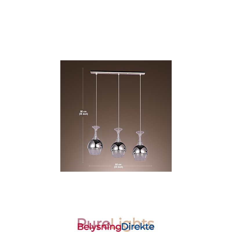 Kreativ Anhengslampe I Fransk Stil Med 3 Lys I Form Av En Beger