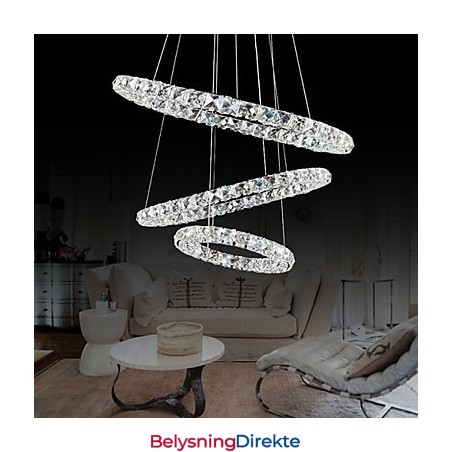 44W Moderne, Samtidskunst Krystallkrommetallpendellampe