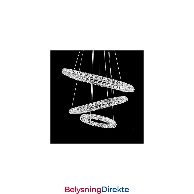 44W Moderne, Samtidskunst Krystallkrommetallpendellampe