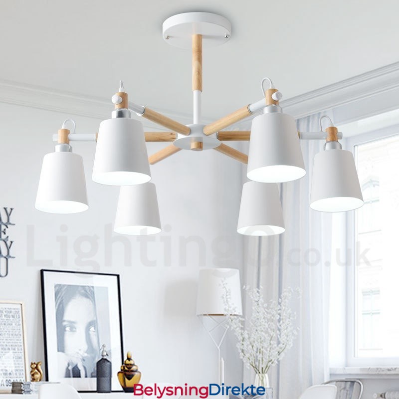 Moderne, Samtidskunstnerisk Lysekrone Med Tre Og 6 Lys