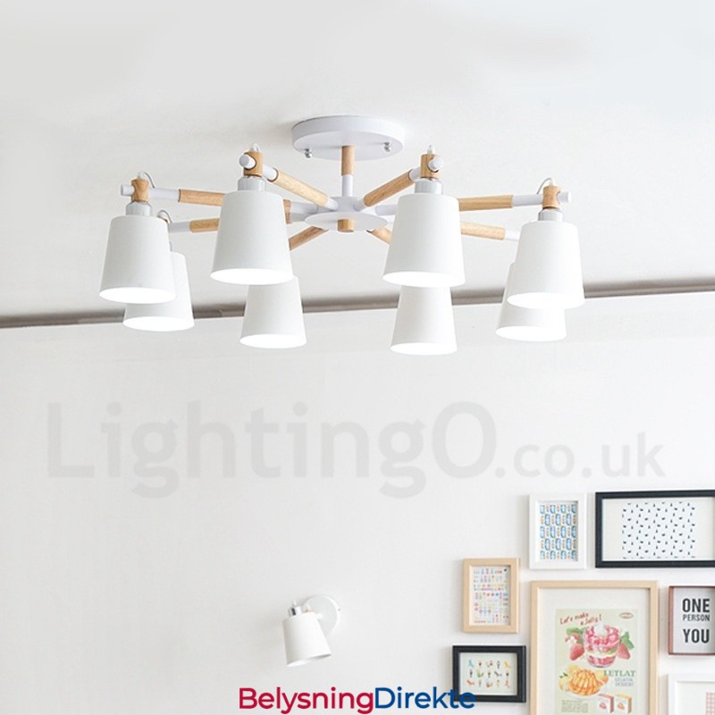 Lys Moderne Samtidslysekrone I Tre