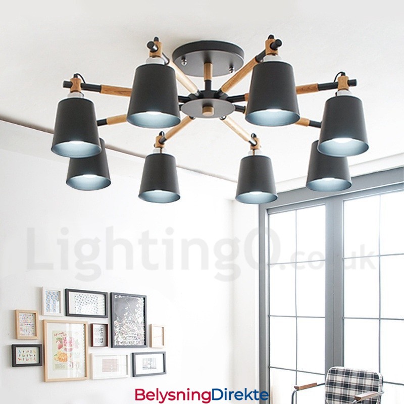 Lys Moderne Samtidslysekrone I Tre