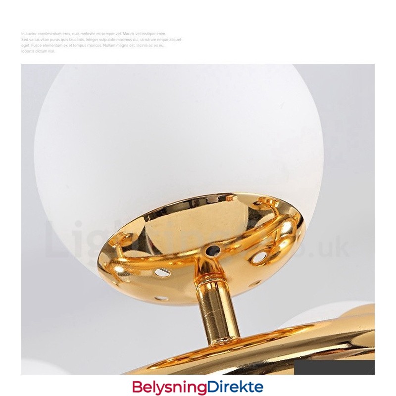 Moderne Samtidslysekrone Med 16 Lys, Glassskjerm Og Lampe