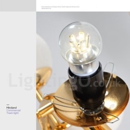 Moderne Lysekrone Med 24 Lys Og Glassskjerm