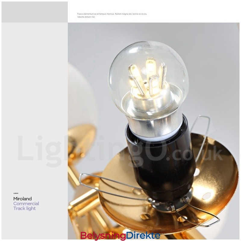 Moderne Lysekrone Med 24 Lys Og Glassskjerm