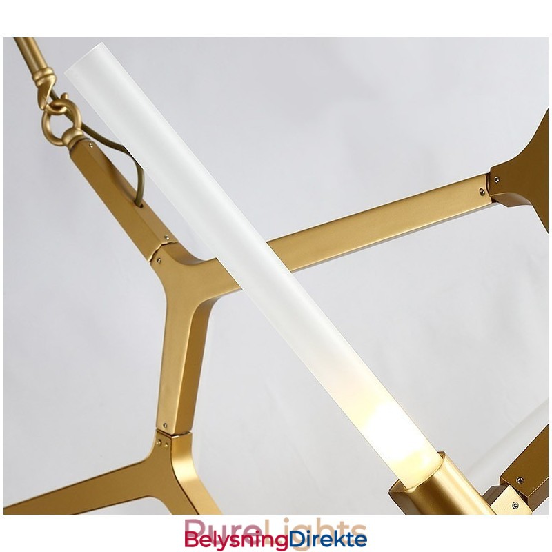 6 Lys Moderne Samtidskunst Lysekrone I 2 Etasjer (Svart Gyllen)