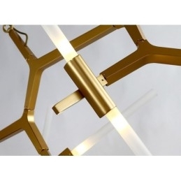 6 Lys Moderne Samtidskunst Lysekrone I 2 Etasjer (Svart Gyllen)