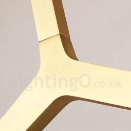 6 Lys Moderne Samtidskunst Lysekrone I 2 Etasjer (Svart Gyllen)