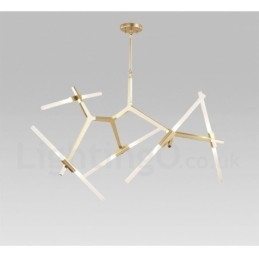 10-Lys Moderne Samtidslysekrone (Svart Gyllen)