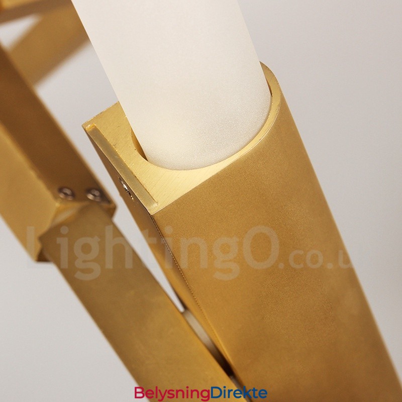 10-Lys Moderne Samtidslysekrone (Svart Gyllen)