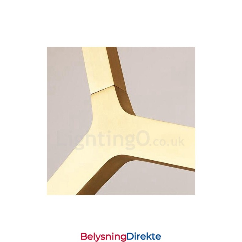 10-Lys Moderne Samtidslysekrone (Svart Gyllen)