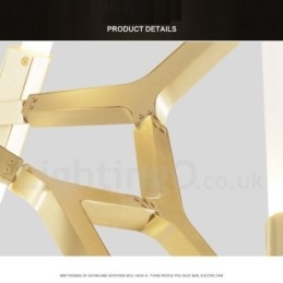 10-Lys Moderne Samtidslysekrone (Svart Gyllen)