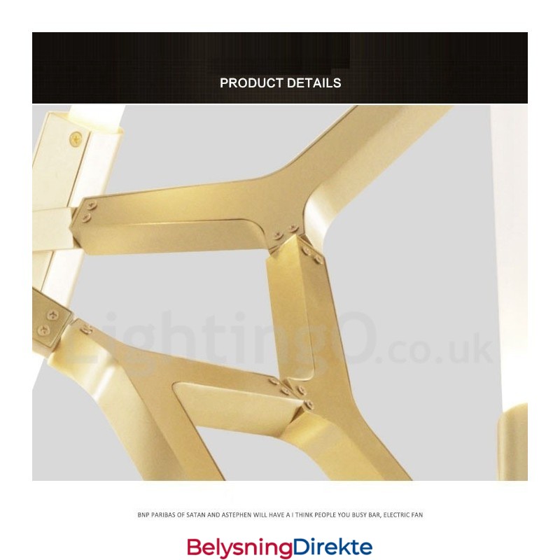 10-Lys Moderne Samtidslysekrone (Svart Gyllen)