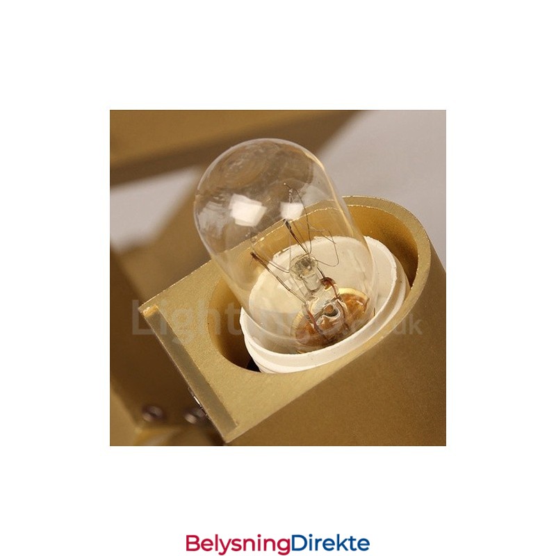 10-Lys Moderne Samtidslysekrone (Svart Gyllen)