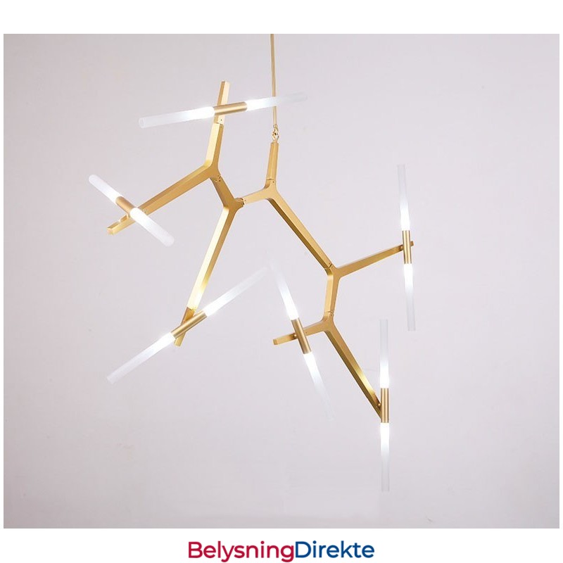 12-Lys Moderne Samtidslysekrone (Svart Gyllen)