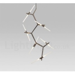 12-Lys Moderne Samtidslysekrone (Svart Gyllen)