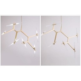 12-Lys Moderne Samtidslysekrone (Svart Gyllen)