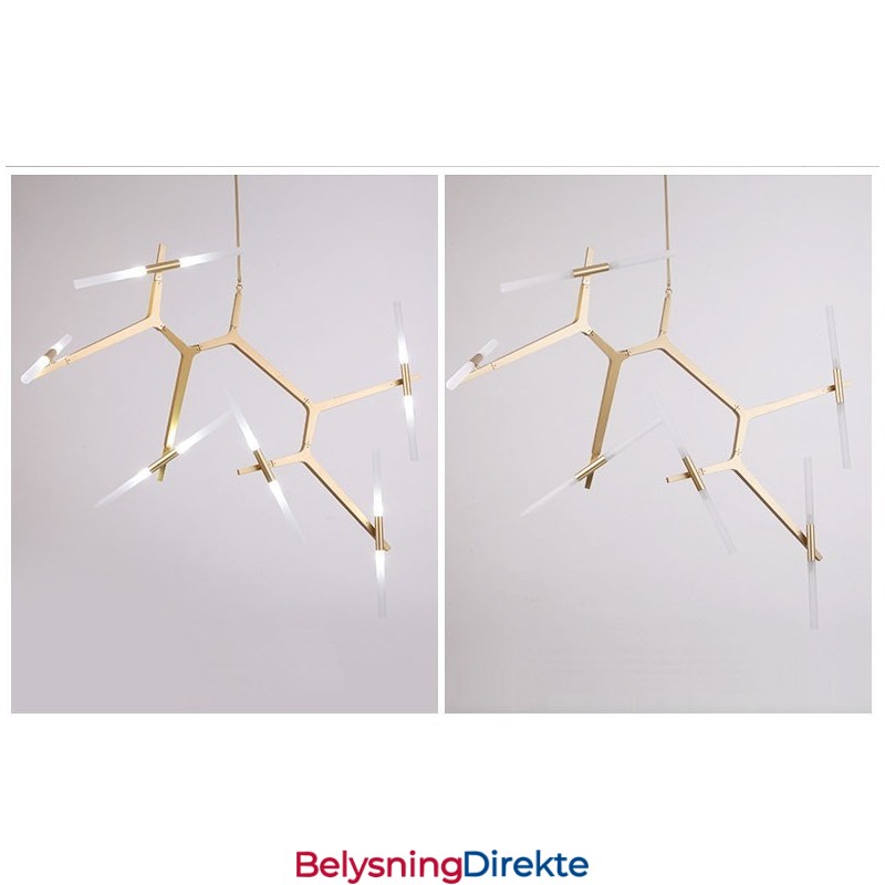 12-Lys Moderne Samtidslysekrone (Svart Gyllen)