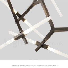 12-Lys Moderne Samtidslysekrone (Svart Gyllen)