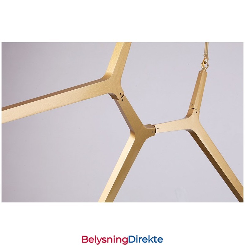 12-Lys Moderne Samtidslysekrone (Svart Gyllen)