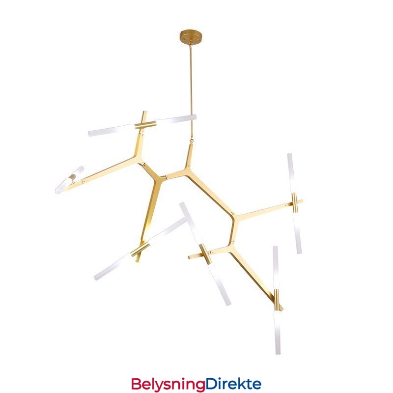 12-Lys Moderne Samtidslysekrone (Svart Gyllen)