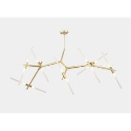 14-Lys Moderne Samtidslysekrone (Svart Gyllen)