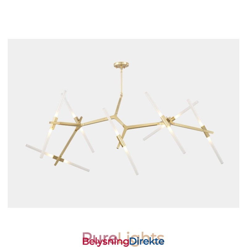 14-Lys Moderne Samtidslysekrone (Svart Gyllen)