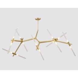 14-Lys Moderne Samtidslysekrone (Svart Gyllen)