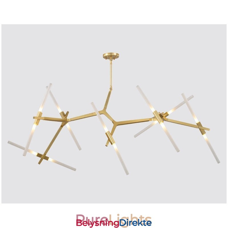 14-Lys Moderne Samtidslysekrone (Svart Gyllen)