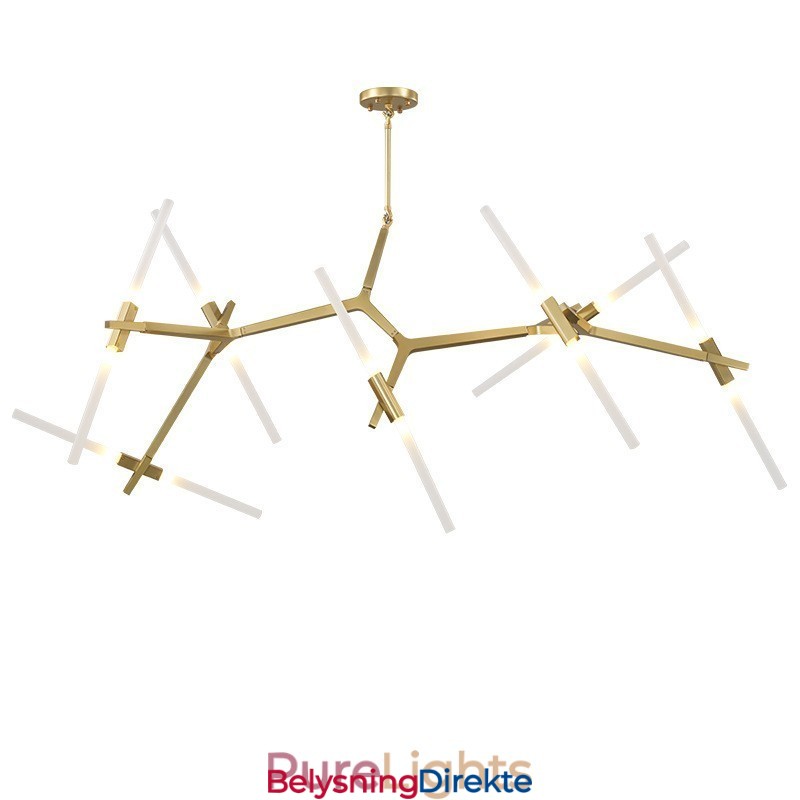 14-Lys Moderne Samtidslysekrone (Svart Gyllen)