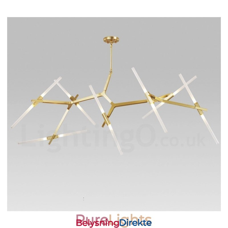 14-Lys Moderne Samtidslysekrone (Svart Gyllen)