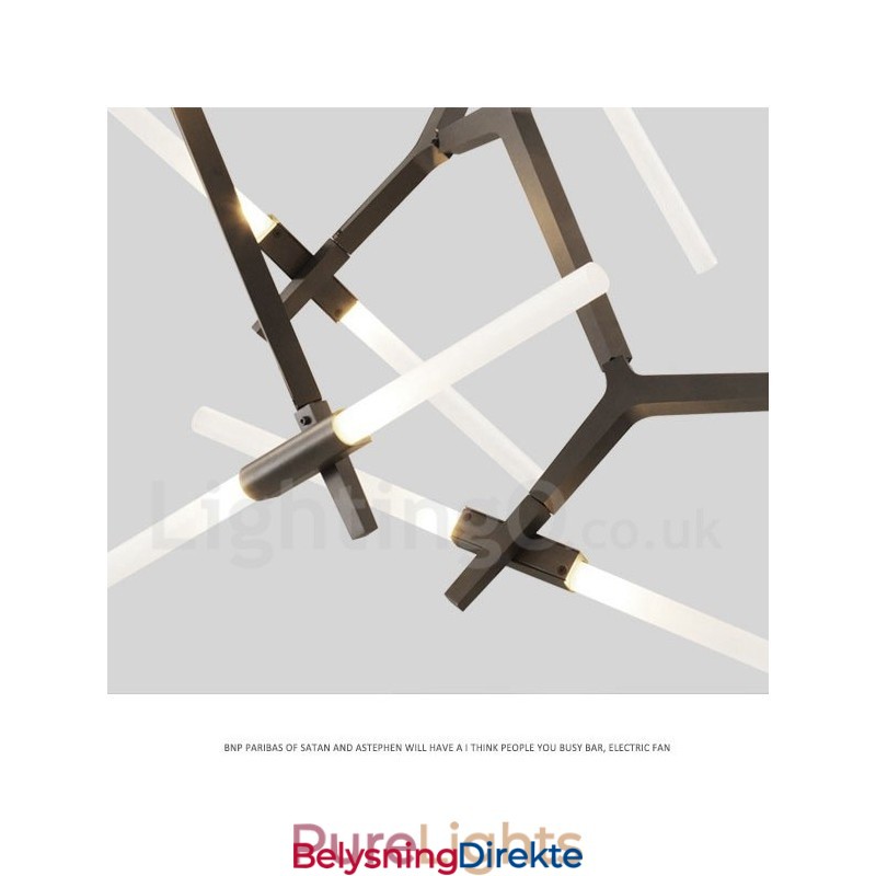 14-Lys Moderne Samtidslysekrone (Svart Gyllen)