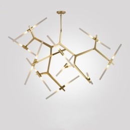 Moderne Samtids 20 Lysende Lysekrone (Svart Gylden)