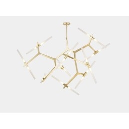 Moderne Samtids 20 Lysende Lysekrone (Svart Gylden)