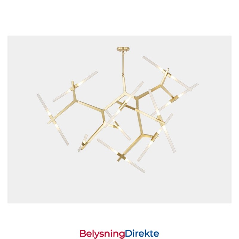 Moderne Samtids 20 Lysende Lysekrone (Svart Gylden)