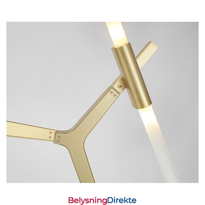 Moderne Samtids 20 Lysende Lysekrone (Svart Gylden)