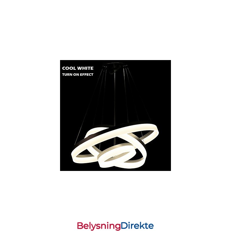 Rund Pendellampe Moderne Akryllamper Belysning Luksuriøse Taklamper Med Tre Ringer