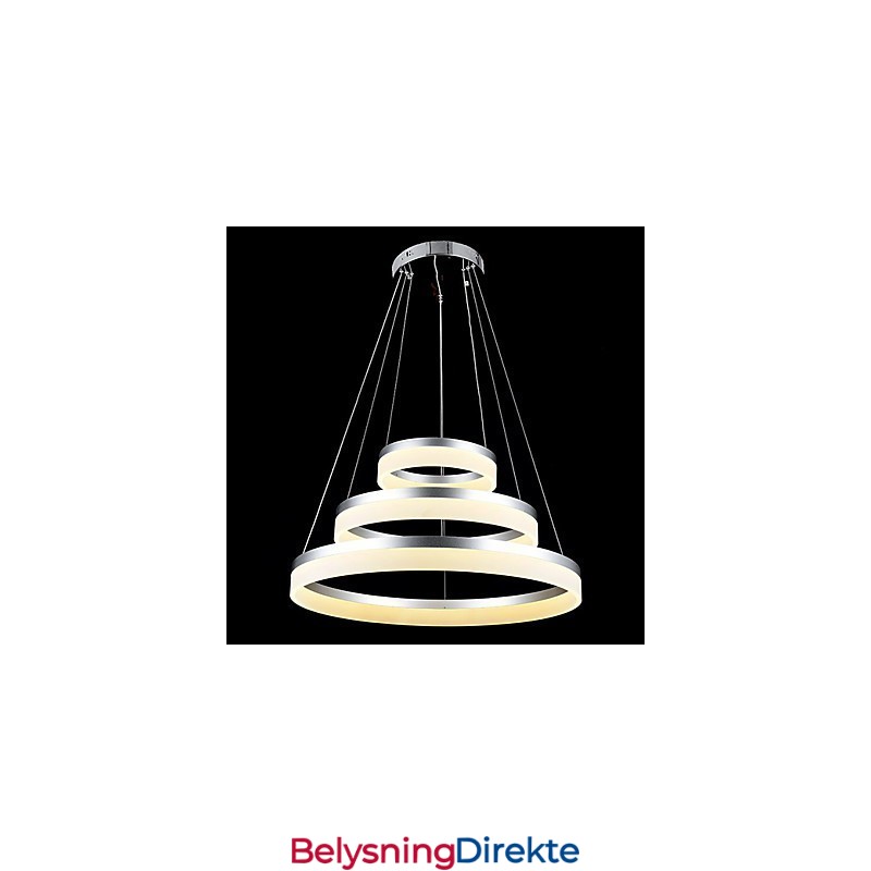 Rund Pendellampe Moderne Akryllamper Belysning Luksuriøse Taklamper Med Tre Ringer