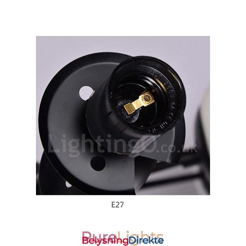 Svart 8-Lys Moderne Samtidskunstnerisk 2-Etasjes Metalllysekrone Med Glassskjerm