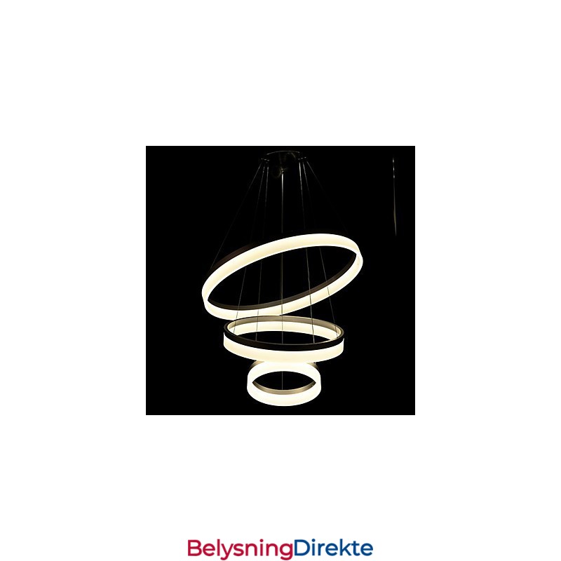 Rund Pendellampe Moderne Akryllamper Belysning Luksuriøse Taklamper Med Tre Ringer