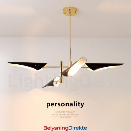 2-Etasjes Moderne Samtidslysekrone Med 4 Lys