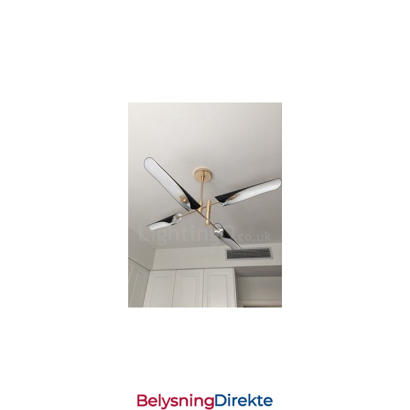 2-Etasjes Moderne Samtidslysekrone Med 4 Lys