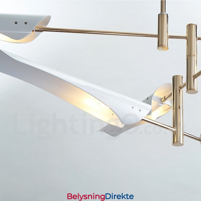 2-Etasjes Moderne Samtidslysekrone Med 4 Lys