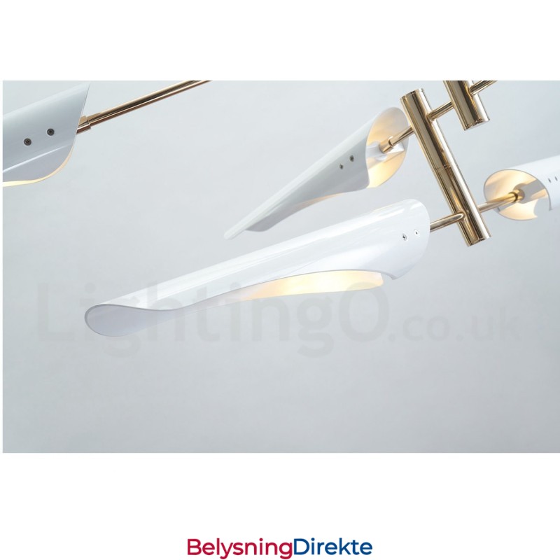 2-Etasjes Moderne Samtidslysekrone Med 4 Lys